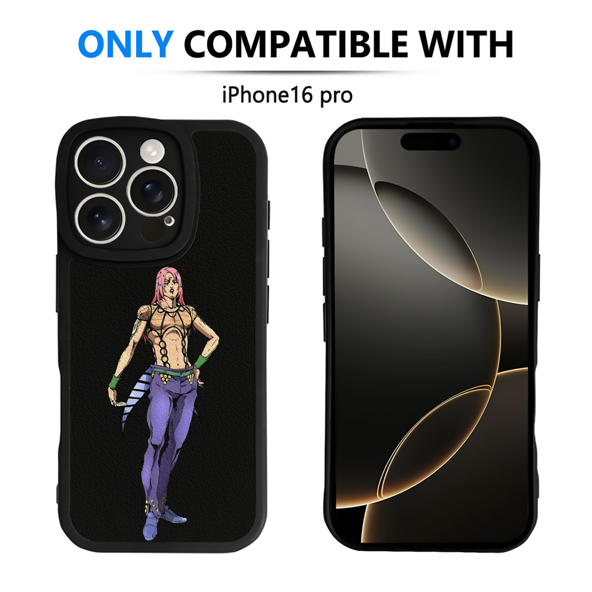 （画像用） ジョジョの奇妙な冒険 ビネガー?ドッピオ JoJo's Bizarre Adventure Vinegar Doppio 【iPhone 16シリーズ対応】シリコンスマホケース（レザー調） 材質：シリコン
